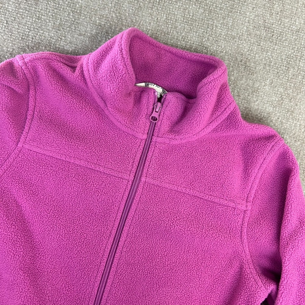 Bass Pro Shops Fleece Jacket Womens Large Purple Mock Neck Embroidered Full‎ Zip